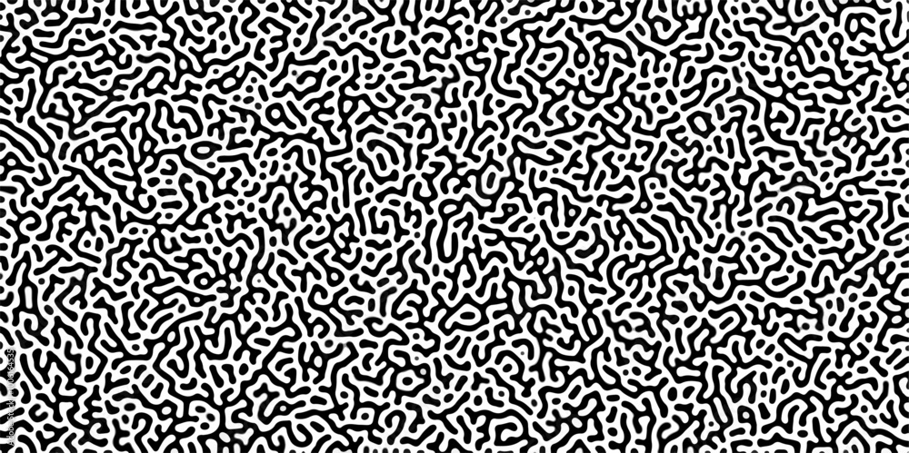 Organic seamless patterns with rounded lines Diffusion reaction background. Monochrome background of natural organic forms motion. Overlay template abstract Turing organic wallpaper background. Organic seamless patterns with rounded lines Diffusion reaction background. Monochrome background of natural organic forms motion. Overlay template abstract Turing organic wallpaper background.