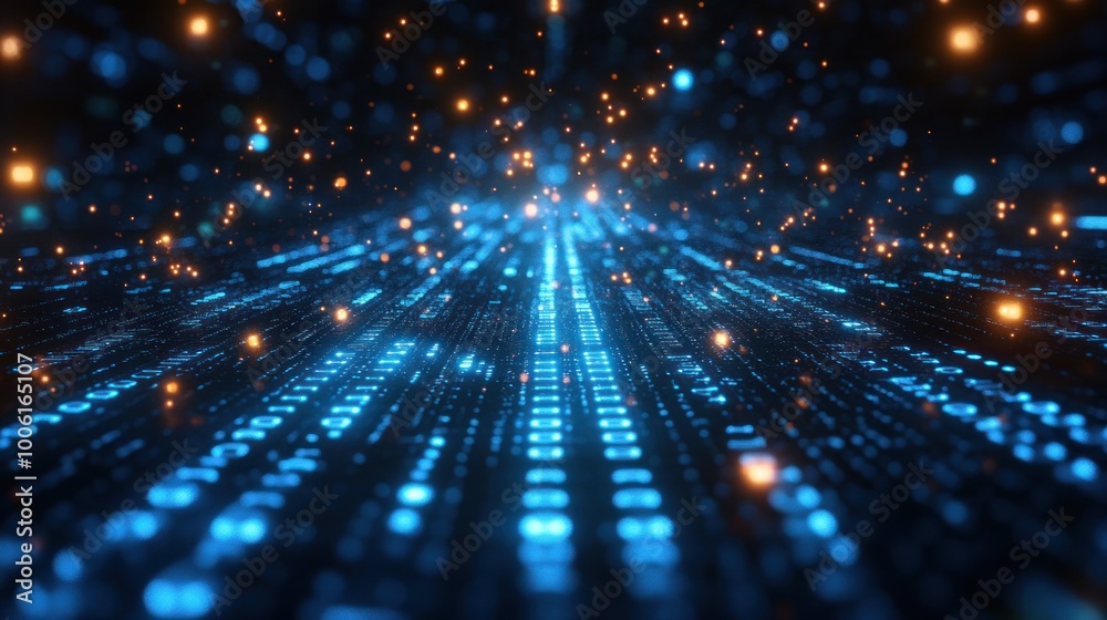 Obraz premium Digital Flow Abstract