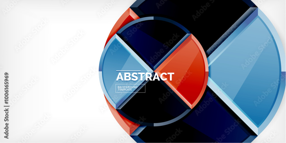 Abstract background - circles and round triangles with 3d effect. Vector Illustration For Wallpaper, Banner, Background, Card, Book Illustration, landing page Abstract background - circles and round triangles with 3d effect. Vector Illustration For Wallpaper, Banner, Background, Card, Book Illustration, landing page