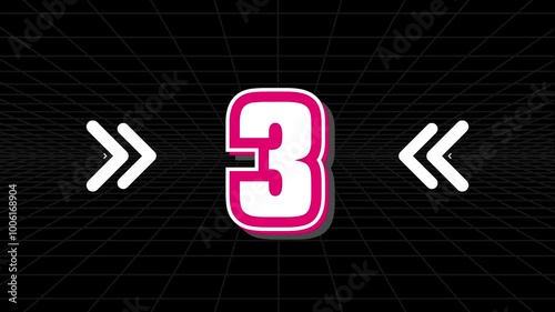 Black and Pink Modern Bold Countdown Time Opening Youtube Video