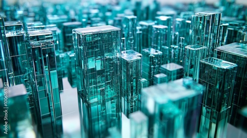 Glass Cities Description: Metropolises entirely built from glass, reflecting their surroundings.