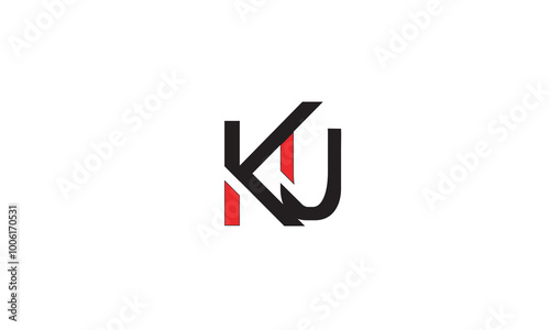 KU, UK, K, U Abstract Letters Logo Monogram