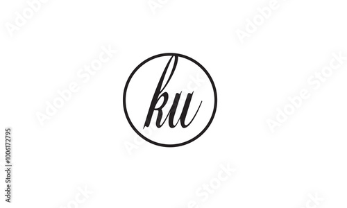 KU, UK, K, U Abstract Letters Logo Monogram