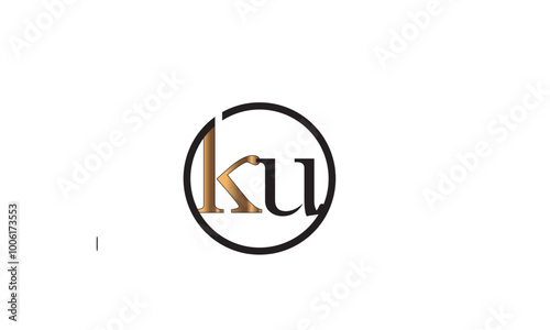 KU, UK, K, U Abstract Letters Logo Monogram
