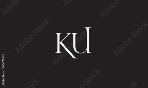 KU, UK, K, U Abstract Letters Logo Monogram
