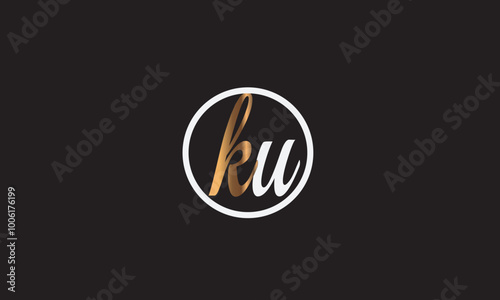 KU, UK, K, U Abstract Letters Logo Monogram