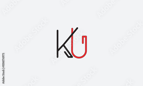 KU, UK, K, U Abstract Letters Logo Monogram