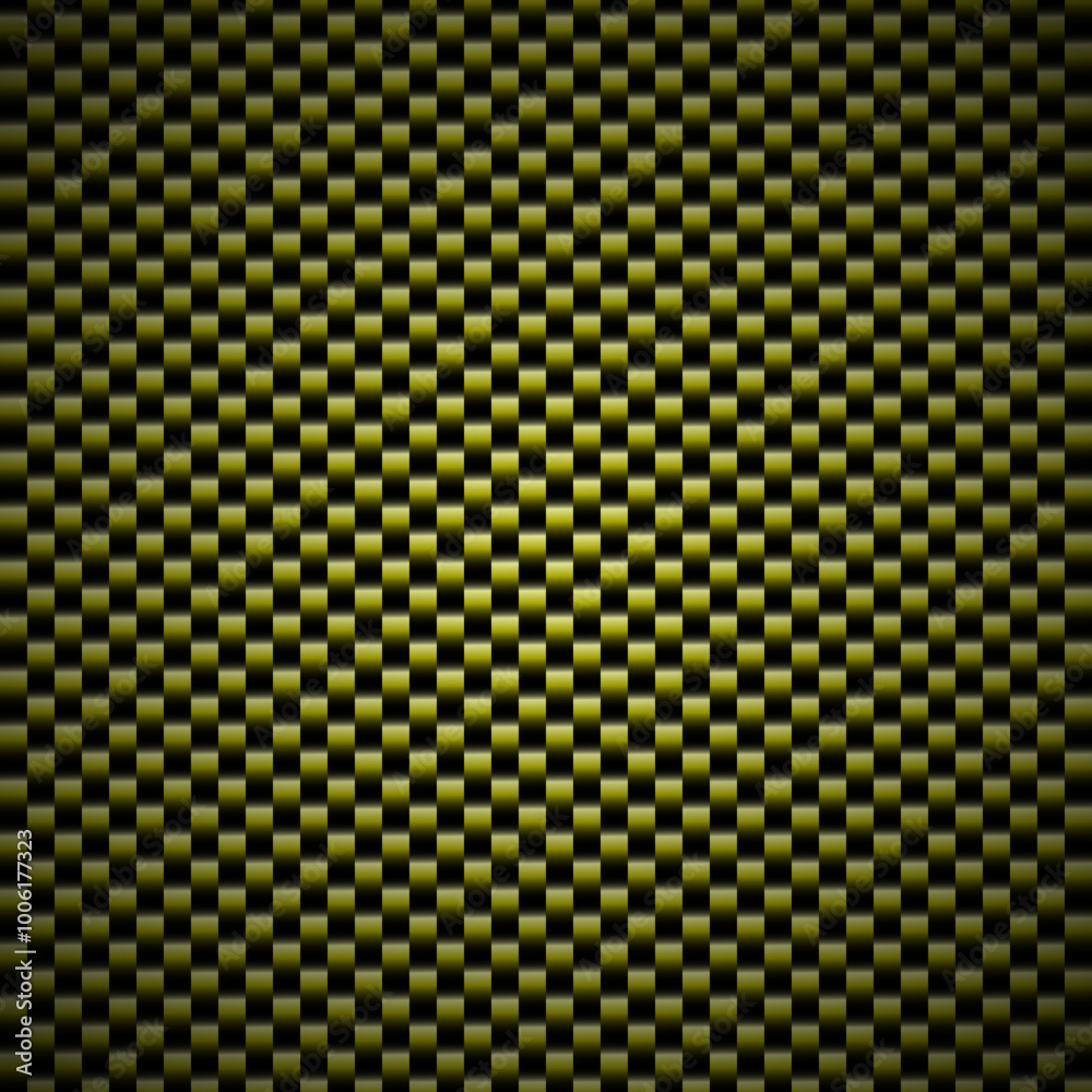 Yellow diagonal carbon fiber seamless texture pattern vector illustration. Body part of car