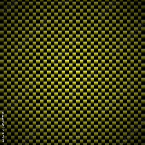 Yellow diagonal carbon fiber seamless texture pattern vector illustration. Body part of car