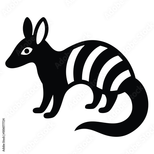 Solid color Numbat animal vector design