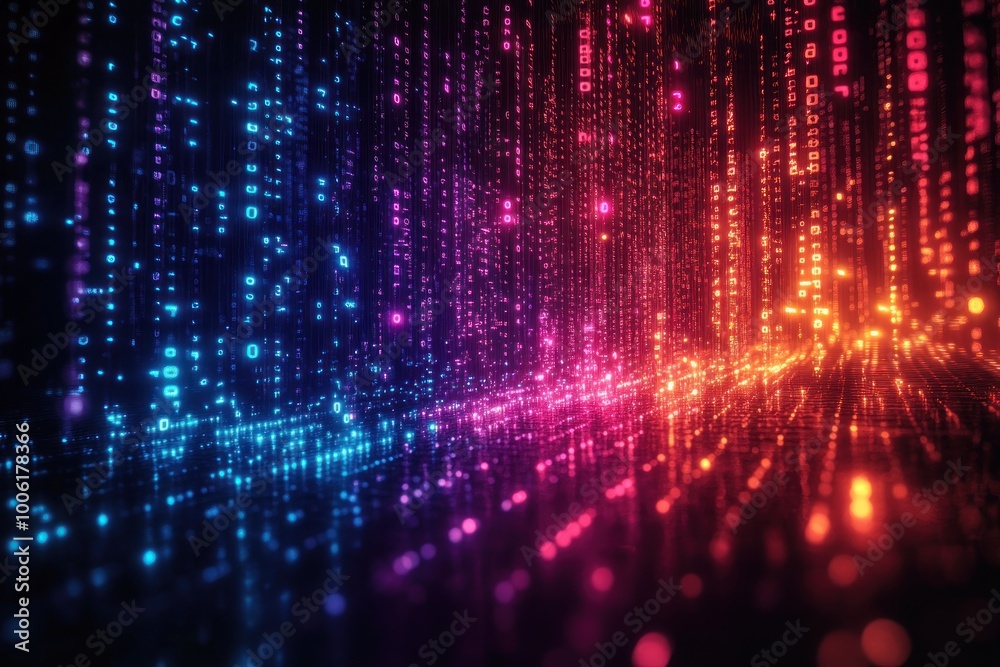 Digital Rain of Colors Digital Rain of Colors