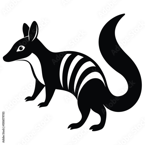 Solid color Numbat animal vector design