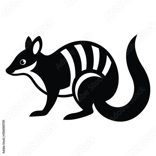 Solid color Numbat animal vector design