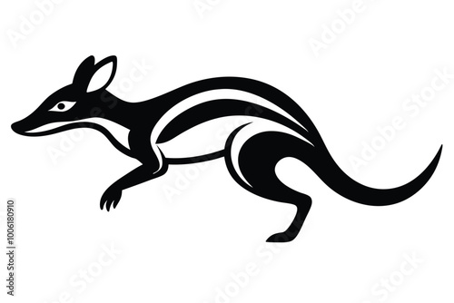 Solid color Numbat animal vector design