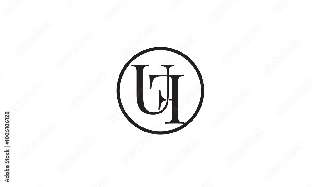 UF, FU, F, U Abstract Letters Logo Monogram UF, FU, F, U Abstract Letters Logo Monogram