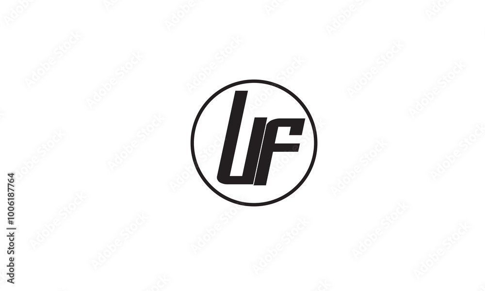 UF, FU, F, U Abstract Letters Logo Monogram UF, FU, F, U Abstract Letters Logo Monogram