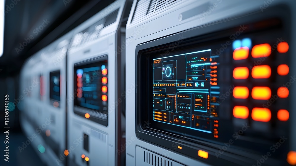 Futuristic Control Panel Interface Futuristic Control Panel Interface