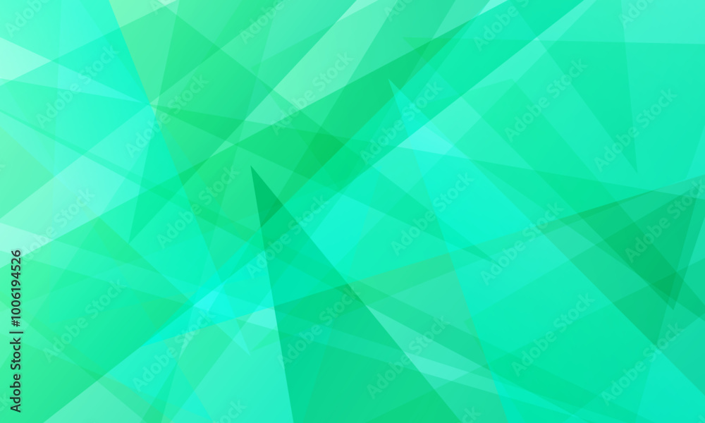 Fototapeta premium abstract green fractal geometric triangle polygon shape background