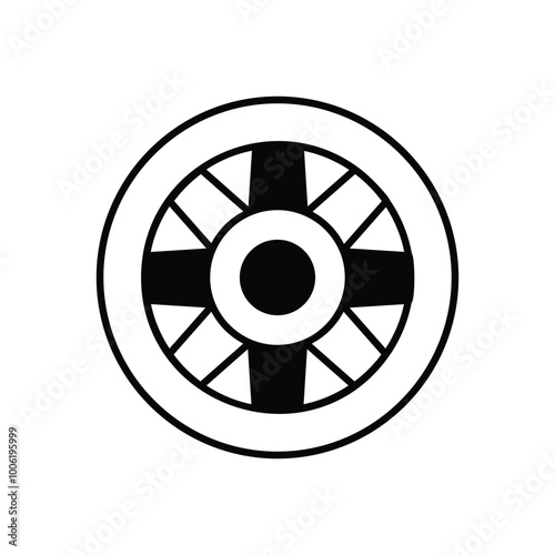 Wagon Wheel vector icon