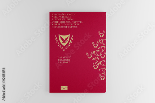 Cyprus passport isolated on white background