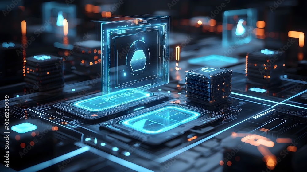 Obraz premium Futuristic Technology Interface