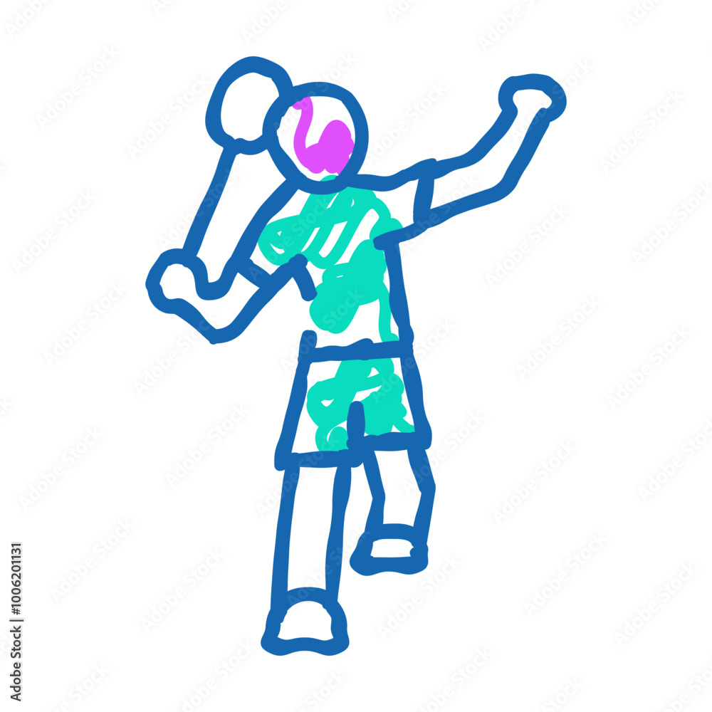 player badminton doodle icon sketch vector. player badminton sign. isolated symbol illustration player badminton doodle icon sketch vector. player badminton sign. isolated symbol illustration
