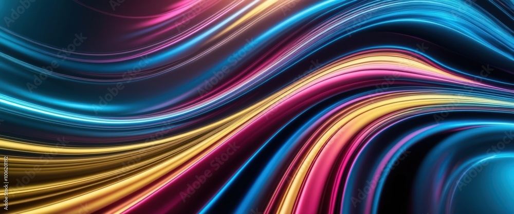 Vibrant abstract background with colorful glowing waves creating a dynamic and modern atmosphere, ideal for digital media and design projects Vibrant abstract background with colorful glowing waves creating a dynamic and modern atmosphere, ideal for digital media and design projects
