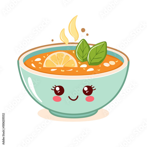 Soup Food Eat Meal Cuisine Animation Kawaii Character
