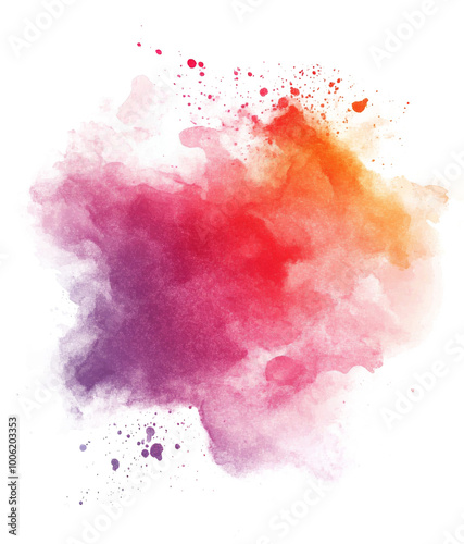 Colorful abstract splash representing vibrant hues blending in artistic expre...