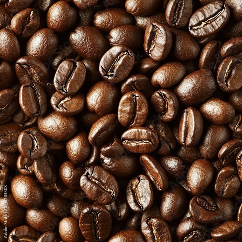 Rich brown coffee bean background, perfect for coffee lovers and culinary themes, showcasing the essence of fresh brew.