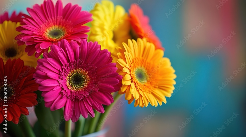 Fototapeta premium Vibrant Flower Bouquet in Bright Colors