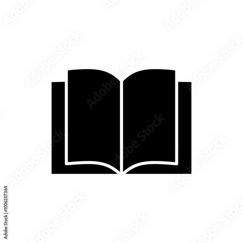 Book icon vector. open book sign and symbol. ebook icon