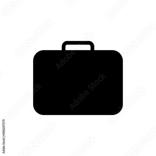 Briefcase icon vector. suitcase sign and symbol. luggage symbol.