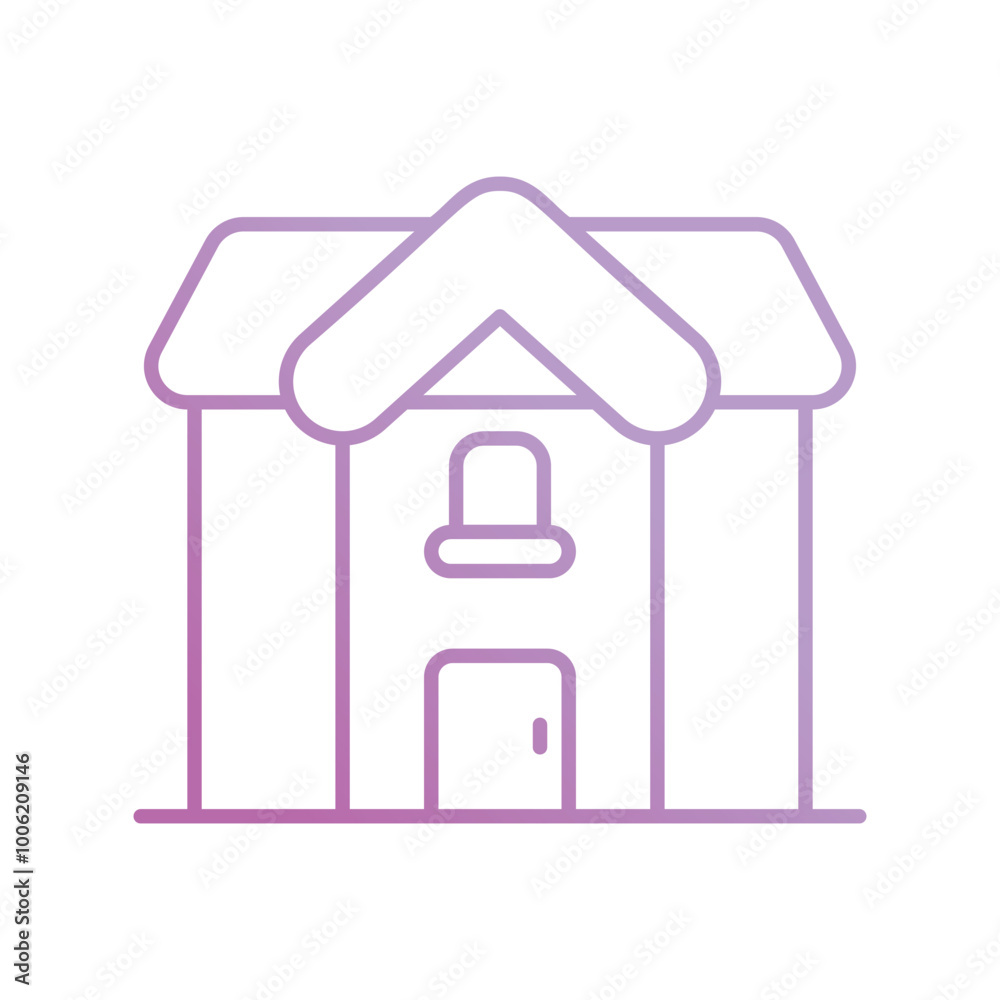 dolls house gradient icon with white background vector stock illustration dolls house gradient icon with white background vector stock illustration