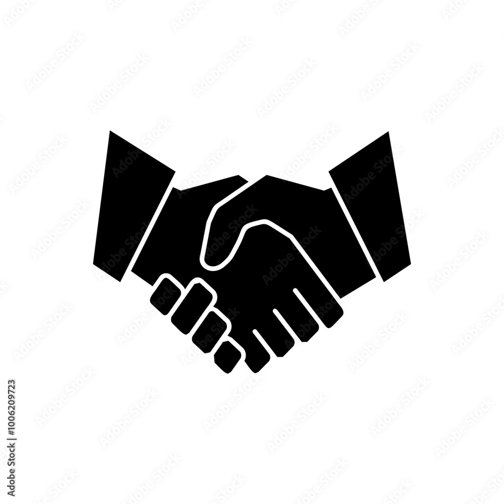 Handshake icon vector. business handshake sign and symbol. contact agreement Handshake icon vector. business handshake sign and symbol. contact agreement
