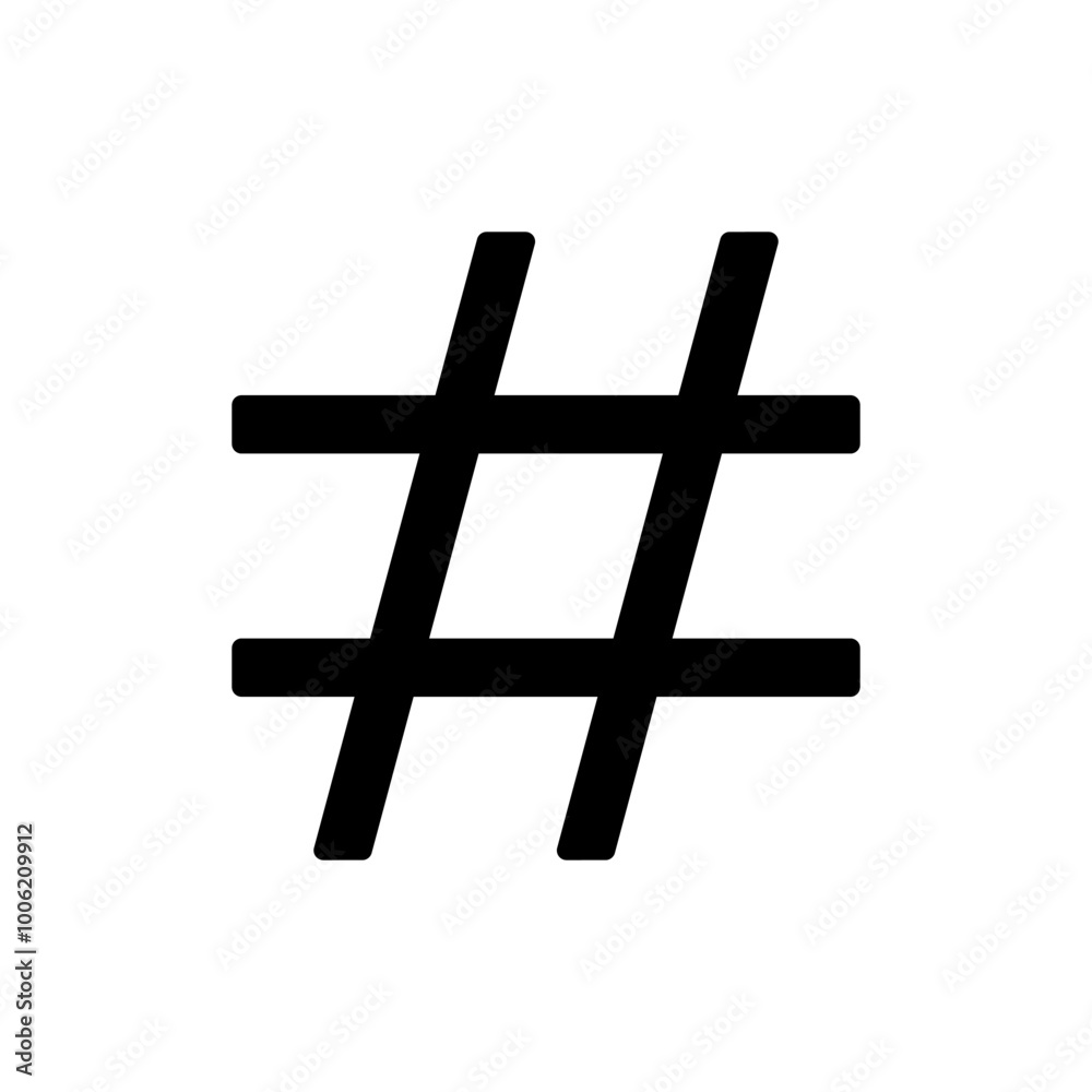 Fototapeta premium Hashtag icon vector. hashtag sign and symbol