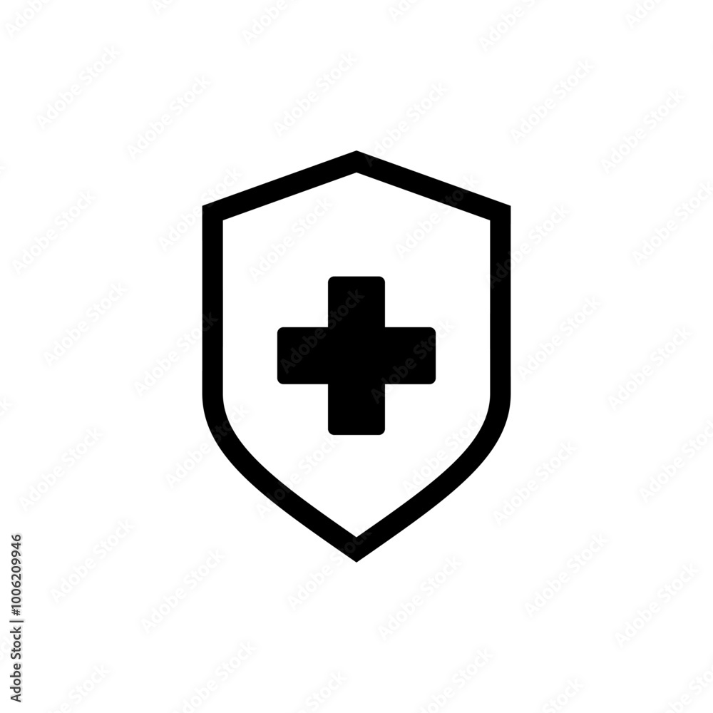 Health insurance icon vector. Insurance health document sign and symbol Health insurance icon vector. Insurance health document sign and symbol