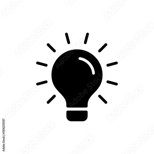 Lamp icon vector. Light bulb sign and symbol. idea symbol.