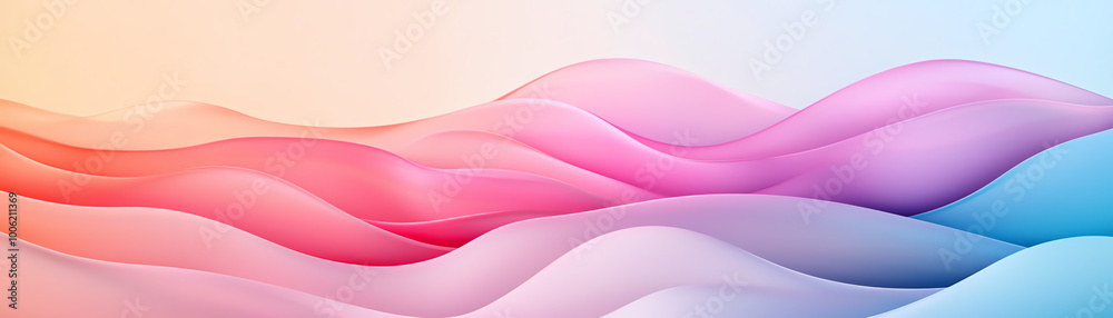 Colorful wavy gradients on a soft pastel background. Colorful wavy gradients on a soft pastel background.