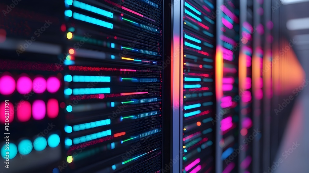 Naklejka premium Server Room Lights