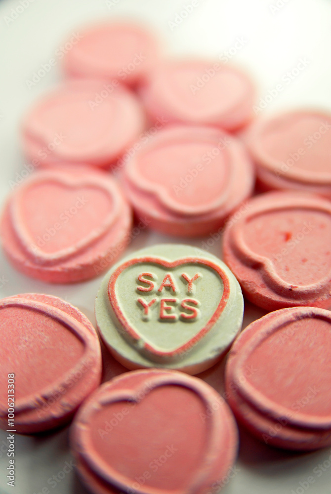 Say Yes! Proposal or Voting - A candy sweet with text Say Yes! Proposal or Voting - A candy sweet with text
