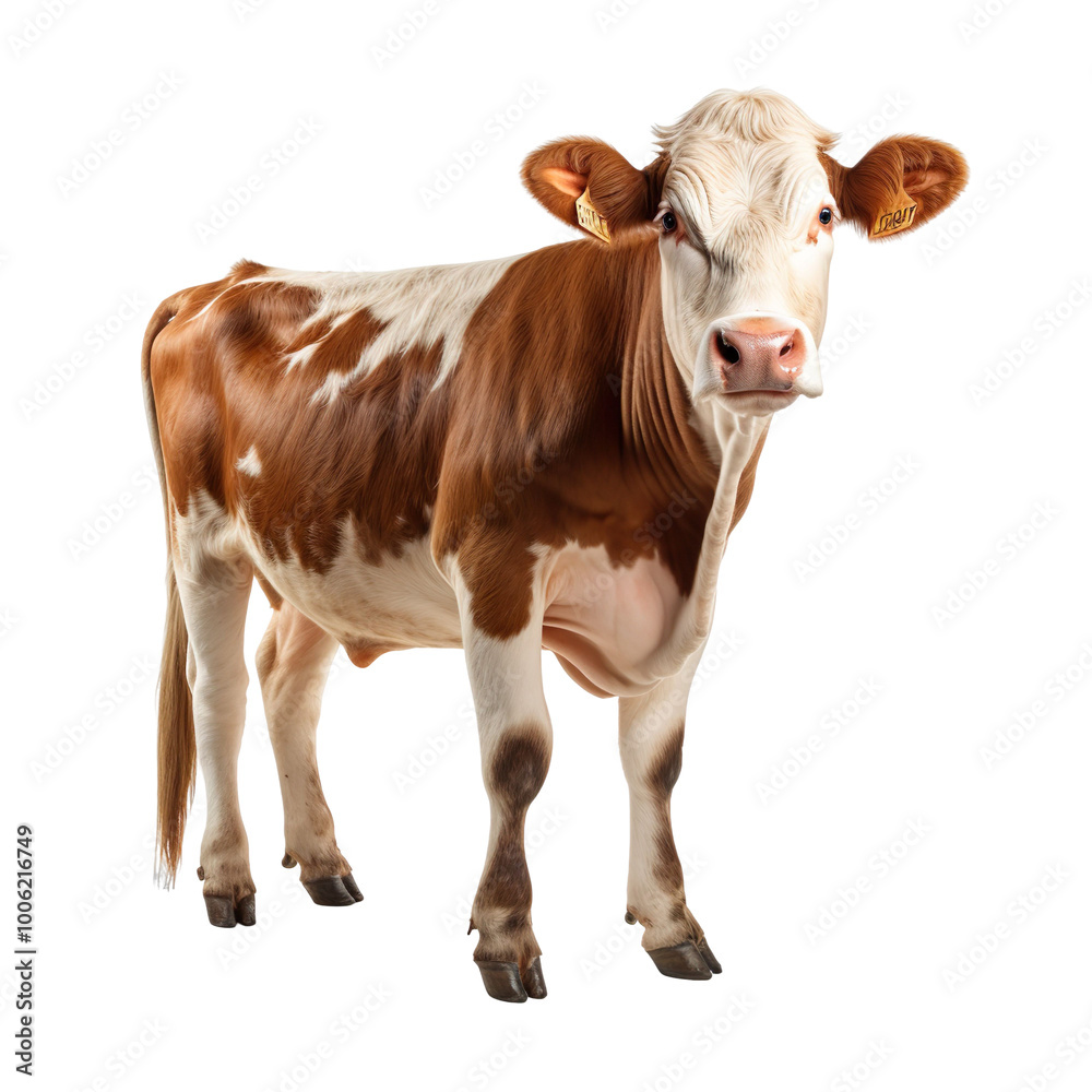Ayrshire Cow isolated on transparent background Ayrshire Cow isolated on transparent background