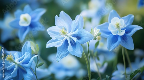 Delicate Blue Flowers in Bloom