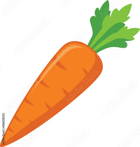 Celebrating the carrot as a crunchy, seasonal vegetable often harvested in autumn, perfect for farm-to-table freshness vector art illustration