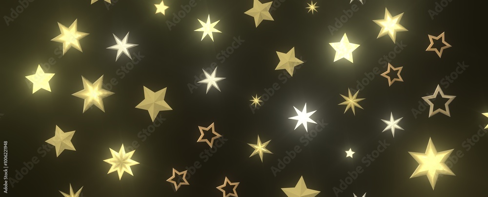 Cosmic Christmas Showers: Dynamic 3D Illustration of Descending Celestial Showers for the Holidays Cosmic Christmas Showers: Dynamic 3D Illustration of Descending Celestial Showers for the Holidays