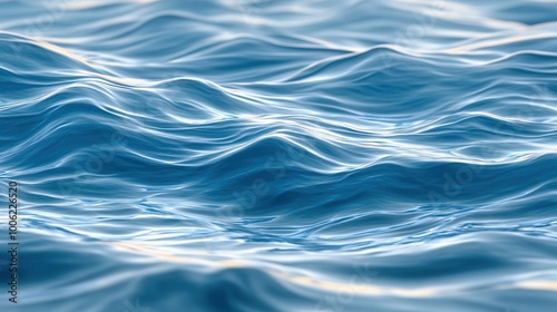 Gentle ocean waves creating a serene and calming blue background.