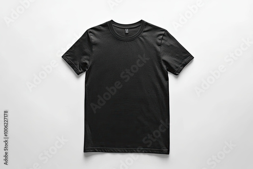Black t-shirt mockup template on a white background. Created with Ai