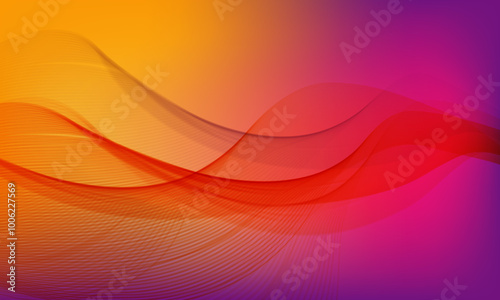 Orange and purple tint background with smooth wavy lines texture