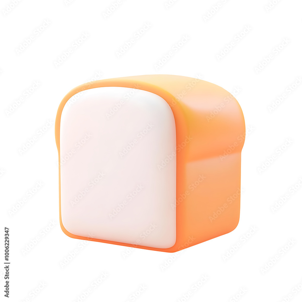 3D Bread icon isolated on transparent and white background 3D Bread icon isolated on transparent and white background
