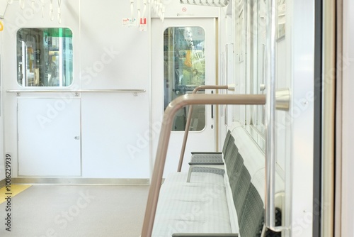 long seat of Japanese local train